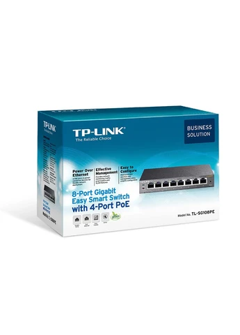 Коммутатор TL-SG108PE 8xGE (4xPoE), 65.2Вт, WebSmart TP-Link (393457539)