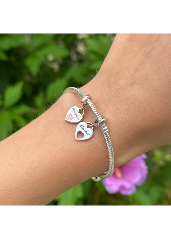 Срібний шарм Пандора "Два серця" (мати та донька) 799187 Kabluchka (355347251)