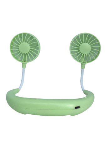 Вентилятор на акумуляторі подвійний на шию портативний зарядка від USВ чорний Sports Necklace Fan No Brand (335821229)