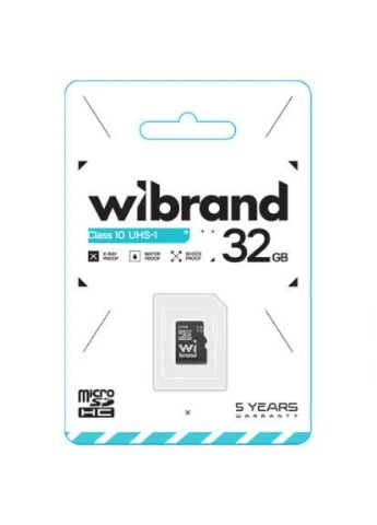 Карта пам'яті (WICDHU1/32GB) Wibrand 32GB mictoSD class 10 (379190948)