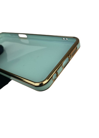 Чехол для Redmi Note 9 Pro с защитой камеры с золотой окантовкой на редми нот 9 про бирюзовый gs1 Xiaomi (366229662)