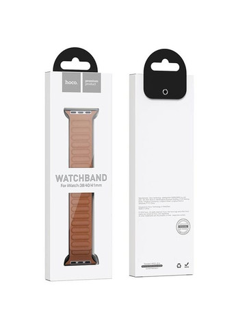 Ремінець WA23 Original series leather chain magnetic strap для Apple watch 42(ser.1-3)/44/45/49m Brown Hoco (361077606)