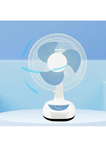 Аккумуляторный вентилятор на солнечной батарее с автовращением портативный с 2 LED лампами (SW304) No Brand (361161965)