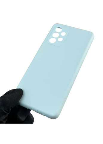 Чохол для Galaxy A52 4G (SM-A525) силіконовий з мікрофіброю нековзний на самсунг а52 4г блакитний Samsung (366386024)