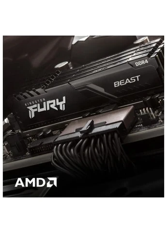 Модуль пам'яті для комп'ютера (ex.HyperX) (KF432C16BB/8) Kingston FURY DDR4 8GB 3200 MHz Fury Beast Black (380215637)