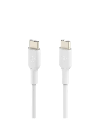 Кабель USB-C > USB-C заряджання/синхронізації 1м, 60Вт, Type-C, PVC, білий Belkin (386705967)