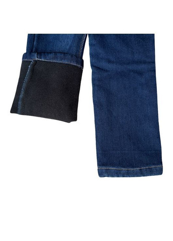 Синие зимние зауженные джинсы утепленные на флисе для девочки (1155) No Brand