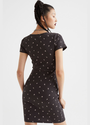 Сіра кежуал сукня у рубчик H&M однотонна