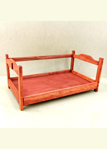 Лежак деревянный для собаки из дерева Рамзай 105х60 коралл (ЛЖК-10561214) No Brand (328450361)