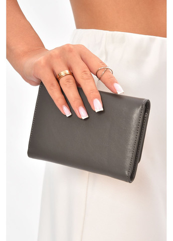 Гаманець жіночий з екошкіри сірого кольору Let's Shop (354693602)