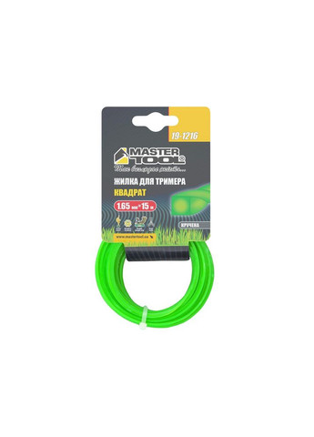 Жилка для тримера КВАДРАТ КРУЧЕНИЙ 1,65 мм 15 м 19-1216 Mastertool (364121055)