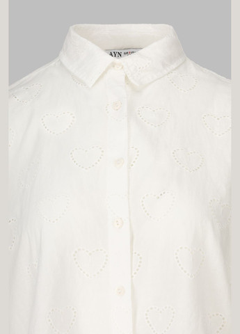 Белая повседневный рубашка Ayn