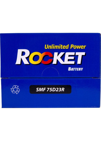 Автомобильный аккумулятор Japan 6СТ-65Ah Аз 590A (CCA) SMF 75D23R Rocket (349806195)