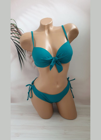 Зелений літній молодіжний роздільний купальник роздільний No Brand