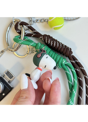Брелок подвес Снупи с игрушечным фотоаппаратом и шнурками на сумку, рюкзак или ключи B&S (368827067)