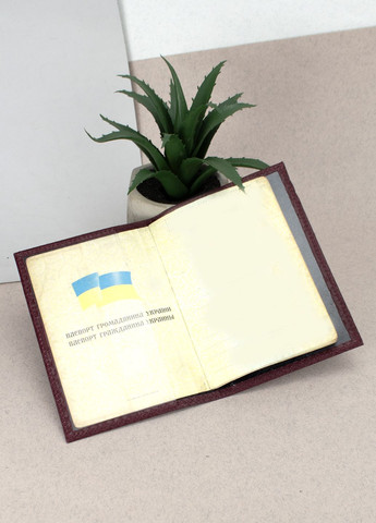 Подарунковий жіночий набір №87: обкладинка на паспорт + ключниця (бордовий пітон) HandyCover (282719594)