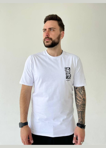 Белая легкая футболка с лого с коротким рукавом Vakko