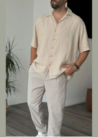 Льняна Сорочка Стильн Дуже Легка Натуральний Матеріал No Brand (323436400)