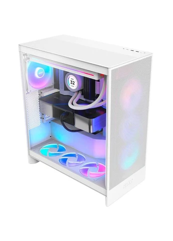 Корпус H7 Flow RGB Mid Tower ATX Case All White (CM-H72FW-R1) NZXT (323117763)