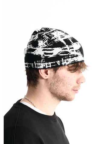 Шапка унисекс Noise черно-белая (лого белое) OGP (372736362)