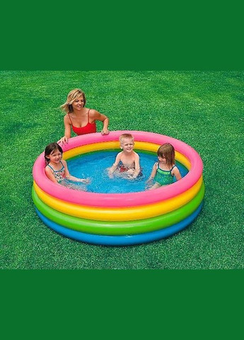 Бассейн детский надувной круглый "Веселые колечки" размер 168 х 46 см (56441) Intex (362433842)