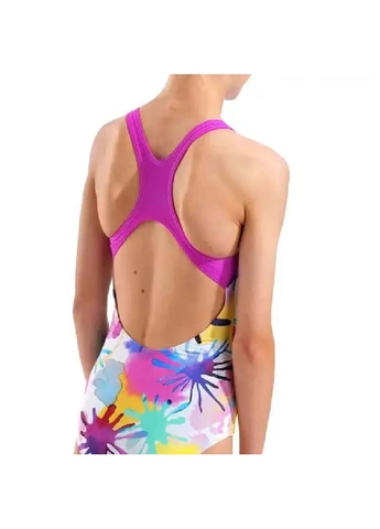 Комбинированный летний закрытый купальник для девочек spraying swimsuit swim pro bac белый, розовый Arena