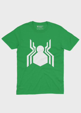 Зеленая демисезонная футболка для девочки с принтом супергероя - человек-паук (ts001-1-keg-006-014-108-g) Modno