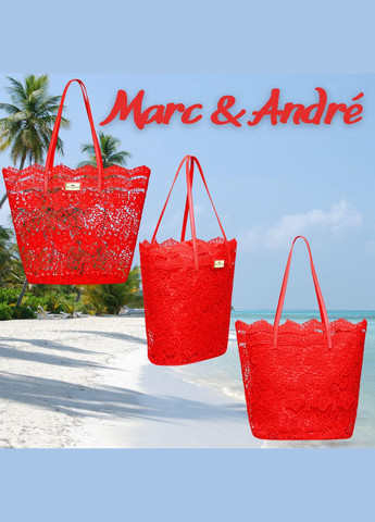 Сумка пляжна з візерунками Червона ВА21-05 Marc & André (315752580)
