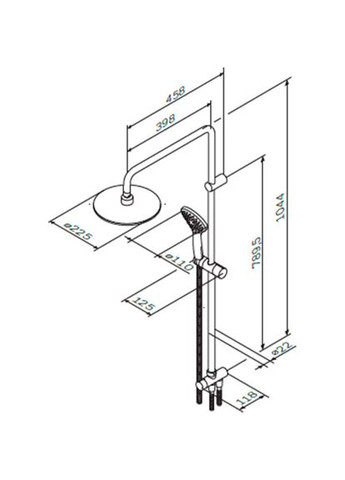 Душовий гарнітур Gem ShowerSpot (F0790000) AM.PM (323103038)