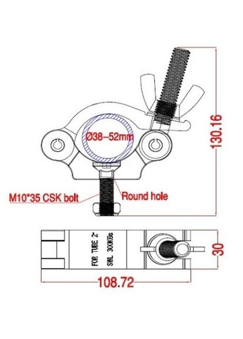 Струбцина для светового оборудования 223B130ZY-DM10FN EMS (326743474)