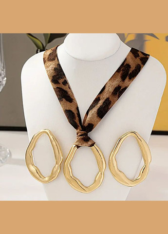 Комплект бижутерии Чокер кулон и сережки Леопардовый No Brand (347250583)