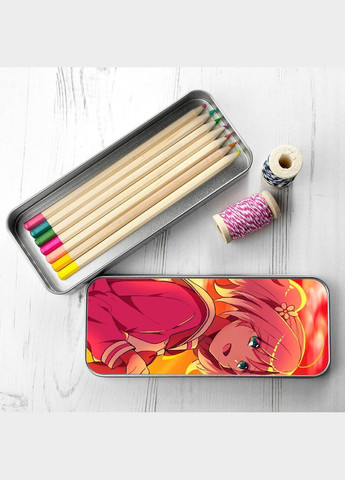 Пенал школьный для мальчика и девочки металлический Аниме Бездарная Нана #004 7*18 см Silver No Brand (309151985)