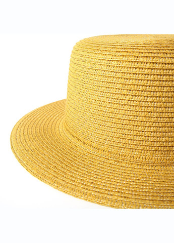 Шляпа канотье женская бумага желтая VIVIAN LuckyLOOK 817-839 (289478295)