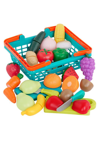 Игровой набор "Овощи-Фрукты на липучках" BT4743Z, 37 предметов Battat Lite (344447480)