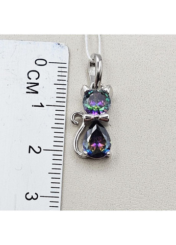 Кулон срібний з містик кварцем "Котик" 2,4 г No Brand (369736947)