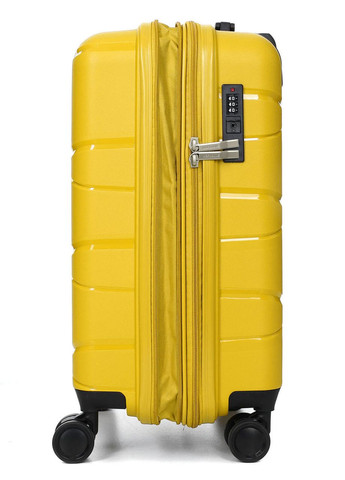 Чемодан малый S полипропилен жёлтый 55х38х24+5см/49л/3кг/ 289 WORLDLINE (324802225)