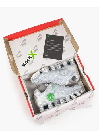 КРОССОВКИ ЖЕНСКИЕ NIKE SHOX SILVER НАЙК ШОКС СЕРЫЕ No Brand серые демисезоны (392030609)