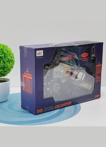 Екскаватор гусеничний на радіокеруванні з підсвічуванням та звуком Чорний (700-C2) No Brand (302215483)