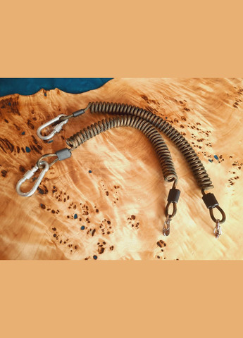 Тренчик с карабином ручной работы, шнур страховочный, пружинный для ключей, рыбалки под заказ No Brand (344584832)