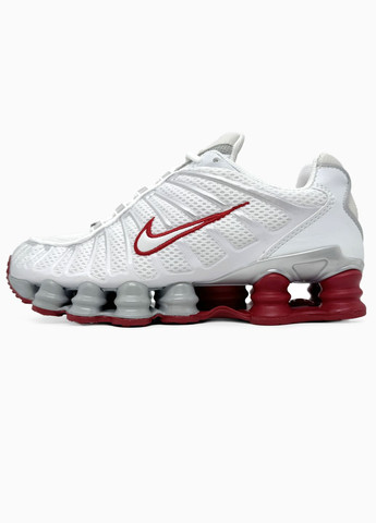 Кроссовки женские и мужские Nike Shox TL White Red Grey | Найк Шокс ТЛ белые No Brand белые демисезоны (339775742)