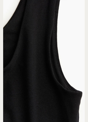 Черное платье H&M однотонное