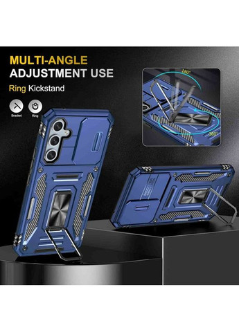 Ударостійкий чохол Camshield Army кільце для Samsung Galaxy S24 FE Синій Epik (372499841)