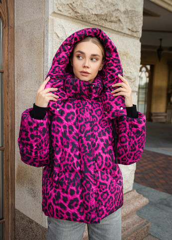 Фиолетовый зимний Пуховик аляска Clasna