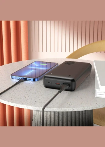 Наружный аккумулятор J87A Tacker PD20W+QC3.0 power bank(20000mAh) Black Hoco (317292480)