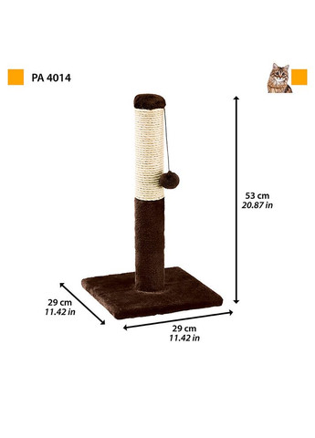 Напольная когтеточка столбик с игрушкой для кошек PA 4014 (Ферпласт Пион 4014) Ferplast (297512140)