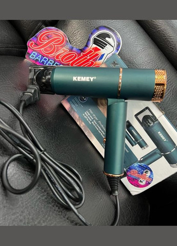 Фен для волос Kemey CFJ-KM-8225 домашний 3000 Вт 2 режима зелёный (2390000004) No Brand (340252207)