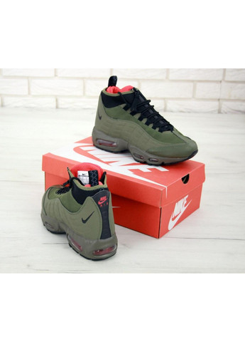 Сірі Зимовий кросівки чоловічі nike air max 95 sneakerboot green найк аір макс 95 No Brand
