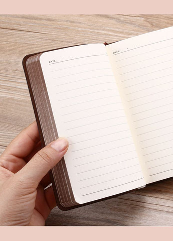 Міні-блокнот у вінтажному стилі. Коричневий No Brand (335029556)