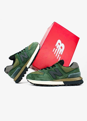 Темно-зелені кросівки чоловічі і жіночі new balance 574 legacy stone island dark green | нью беланс 574 легасі темно зелені демісезон No Brand