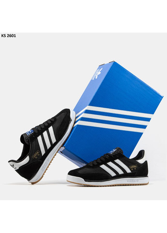 Черные демисезонные кроссовки мужские adidas sl 72 black white адидас сл 72 No Brand